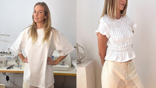 DIY Shirred Top: Upcycle an Oversized T-Shirt